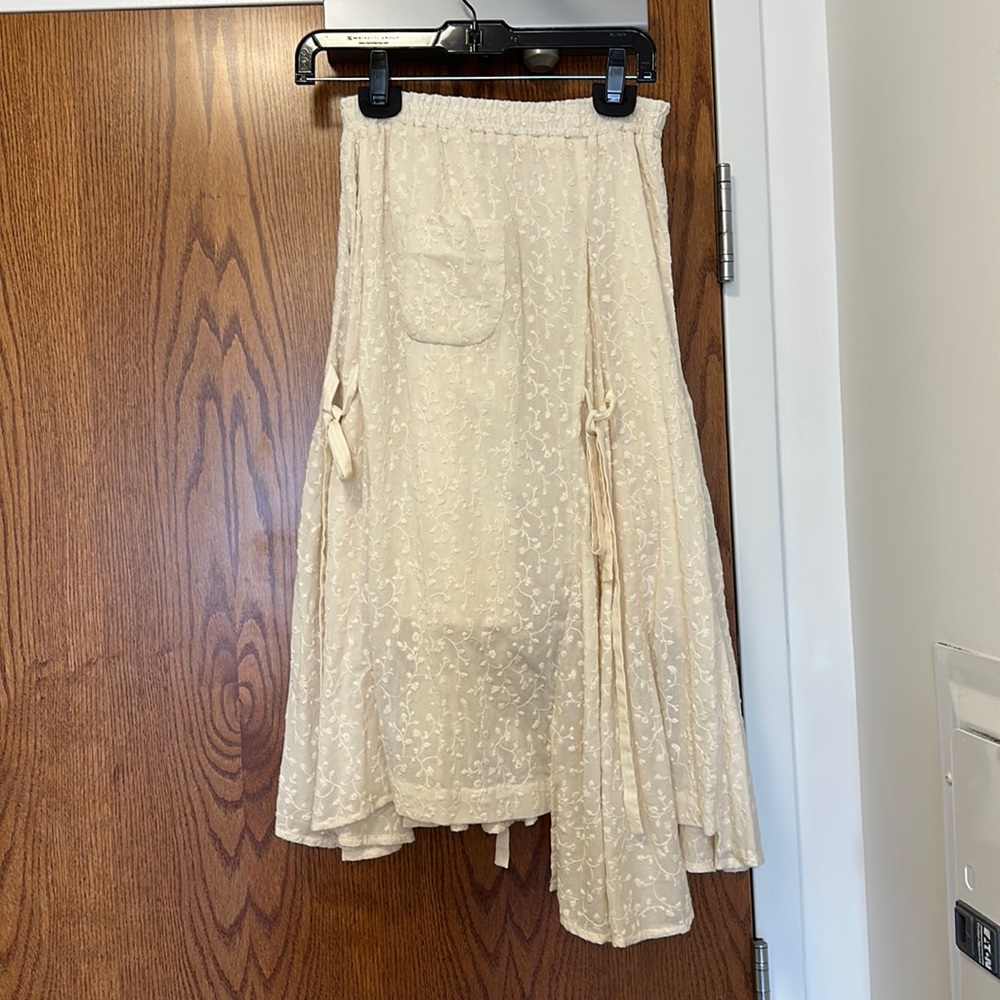 Renli Su Made in UK ivory cotton skirt Medium SSENSE